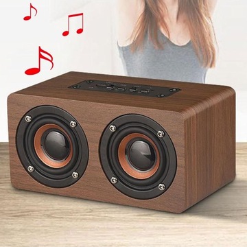 Портативная деревянная акустическая система Soundbar коричневого цвета