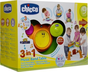 CHICCO Образовательная музыкальная таблица 3IN1 играет группу для инструментов.