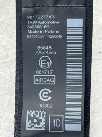 Ремінь ремені безпеки ліва + праві перед partner iv berlingo combo proace Зі Шроту, фото thumb