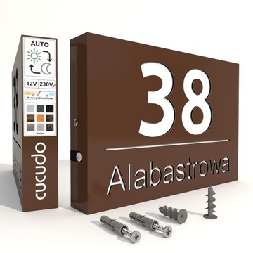 Подсветка номера дома, адресная доска, адрес KML LED 30x20