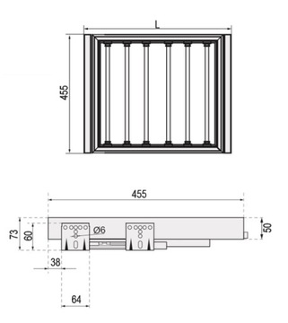 Вешалка для брюк Symphony антрацит 60 WB-662-600