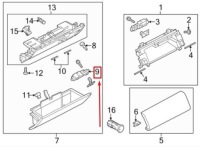 фото thumb №3, Замок бардачка land rover range rover sport discovery 5 оригинальный lr035176