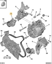 фото thumb №6, Натяжитель ремень клиновой citroen оригинальный номер 1611426180
