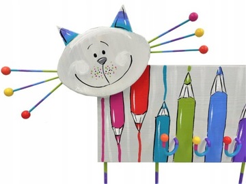 Деревянная вешалка TOM cat, ручная роспись, 53 см