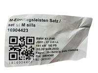 фото thumb №12, Накладки порог перед задняя bmw x1 f48 lci x2 f39 m-p