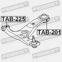 фото thumb №11, Втулка передня важеля верхнього перед febest tab-225