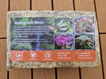 Mech Torfowiec SPHAGNUM Moss 25gram/1Litr Podłoże do storczyków ukorzeniacz