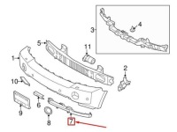 фото thumb №2, Левый нижний спойлер передний бампера land rover range rover l322