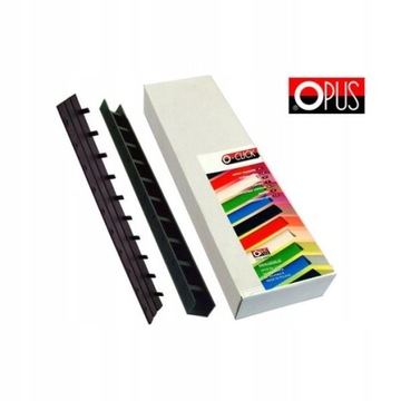 Listwy zamykane CZARNE Grzbiet 15mm ZATRZASKOWE 150 kartek OPUS 703180