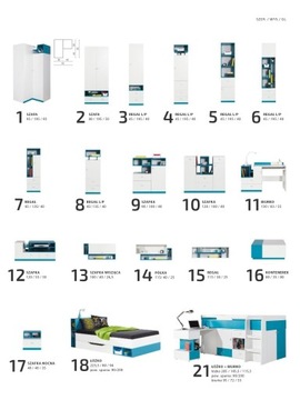 Кровать Гоби с тумбочкой FREE MATTRESS - люкс белый/желтый