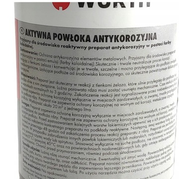 Środek Do Konserwacji Podwozia Aktywna Powłoka Preparat Ochronny WURTH 1l
