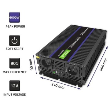 Преобразователь напряжения Monolith 6000 MS Wave | от 12 В до 230 В | 3000/6000 Вт |