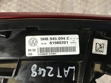 фото thumb №12, Vw golf viii 5h0 комплект лампа зад лампи задні оригінальний номер