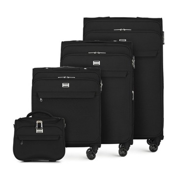 Набор чемоданов Wittchen 56-3s-65S, ЧЕРНЫЙ