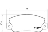 фото thumb №1, Brembo тормозные колодки тормозной. fiat croma 85-96 задняя