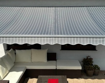 Тент электрический 450х300 Grey Stripes STD