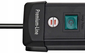 LISTWA ELEKTRYCZNA CZARNA PRZEDŁUŻACZ ZASILAJĄCY 4 GNIAZDA KABEL 1,8 M