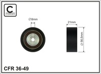 фото thumb №3, Caffaro 36-49 ролик направляющая / направляющая, ремень клиновой зубчатый