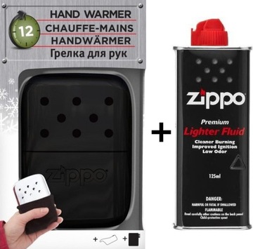 Набор грелок для рук ZIPPO, 12 часов, черный + бензин