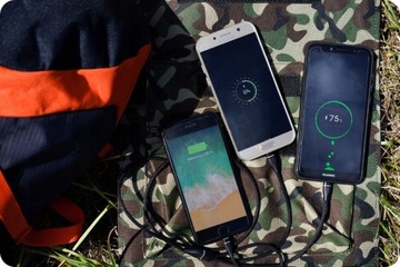 Туристический комплект для зарядки телефона на солнечных батареях 20 Вт