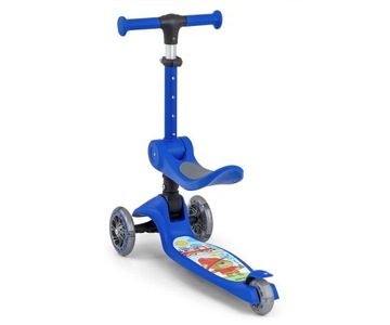 Milly Mally Scooter Fuzzy hulajnoga 24m+ jeździk 18m+ Blue niebieski