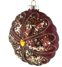 CHRISTMAS BALLS GLASS SHAPES FLOWER 10 см