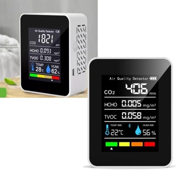 ДЕТЕКТОР CO2 TVOC HCHO ТЕРМОМЕТР 5В1