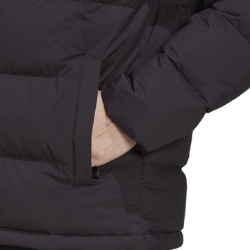 Мужской пуховик Adidas Helionic с капюшоном черный r.S