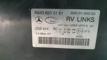 фото thumb №13, Лампа перед ліва mercedes actros mp2 mp3 03- a9438200161