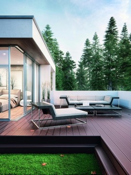 Террасная доска Bergdeck ДПК 2,4 м x 0,15 м Черный