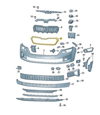 фото thumb №1, Чёрная планка рамка решётка решётка радиатора skoda kodiaq fl