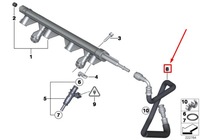 фото thumb №5, Mini cabrio r57 lci fuel инжектор feed line 7606232 13537606232