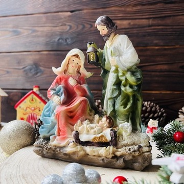 Bożonarodzeniowa Figurka Święta Rodzina Szopka, Stajenka Pod Choinkę