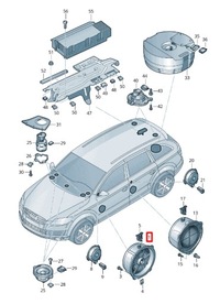 фото thumb №6, Динамик басовый среднего диапазона vag audi q7 2007 2015 оригинальный