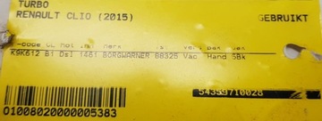 фото thumb №9, Турбонагнітач 7701478939 54359710028 16446rh82728353 1.5dci renault 88325