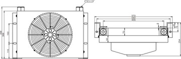 CHŁODNICA OLEJU HYDRAULICZNEGO 200 l/min DC 12V