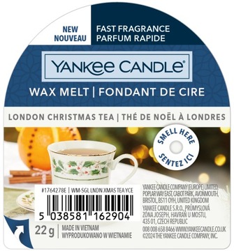 Ароматический воск Yankee Candle ЛОНДОН РОЖДЕСТВЕНСКИЙ ЧАЙ 22г
