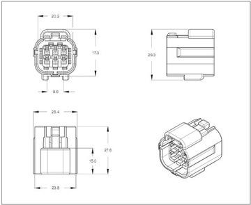 Вилка KOSTKA, ECONOSEAL 6 PIN J, разъем MK II