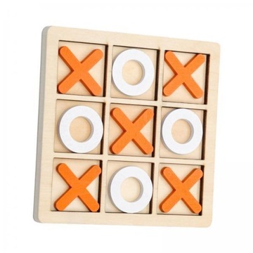 6xTic TAC Toe Деревянная настольная игра XO Шахматная настольная игра Интерактивная 4 предмета