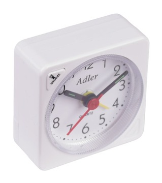 КВАРЦЕВОЙ БУДИЛЬНИК ADLER SNOOZE С ПОДСВЕТКОЙ ЦИФЕРБЛАТ RE03 белый