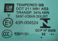 фото thumb №2, Скло кузовна правий задня opel crossland x 2020