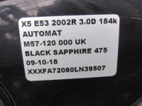 фото thumb №13, Bmw x5 e53 бампер передній перед 475 чорний kpl