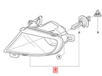 Купити Bmw 5 e60 передні праве світло протитуманні 63177177712 7177712 oem, фото thumb