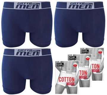 6 X GATTA BOXER BOKSERKI MĘSKIE BAWEŁNA GRANAT SZARY XXL