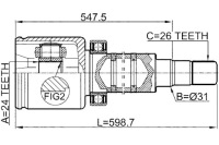 Febest 2711-v70rh набор шарнир, wał приводной Доставка, фото thumb