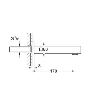 Grohe Eurocube скрытый гарнитур со смесителем 30 см