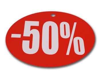 ETYKIETA OKRĄGŁA KÓŁKO FI 24CM -50% TABLICA CENA