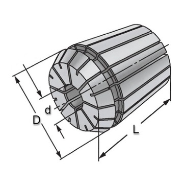 Tulejka zaciskowa ER32 6 mm PRECYZYJNA 0,005 KOSZYCZEK CNC DIN6499