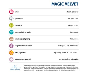 Водонепроницаемая обивка FABRIC Magic Velvet PIK 2225