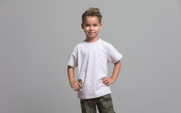 Koszulka dziecięca t-shirt dziecięcy szara 3-4 110-122